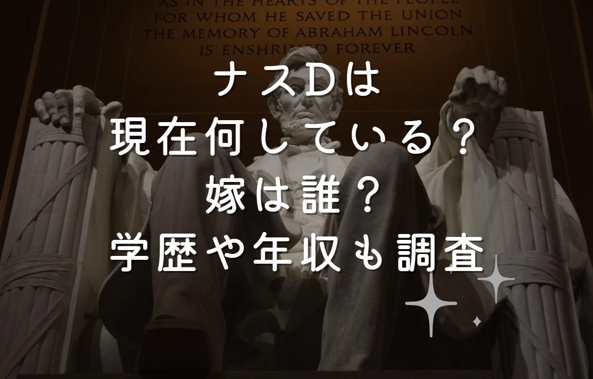 ナスDは現在何している？嫁は誰？学歴や年収も調査